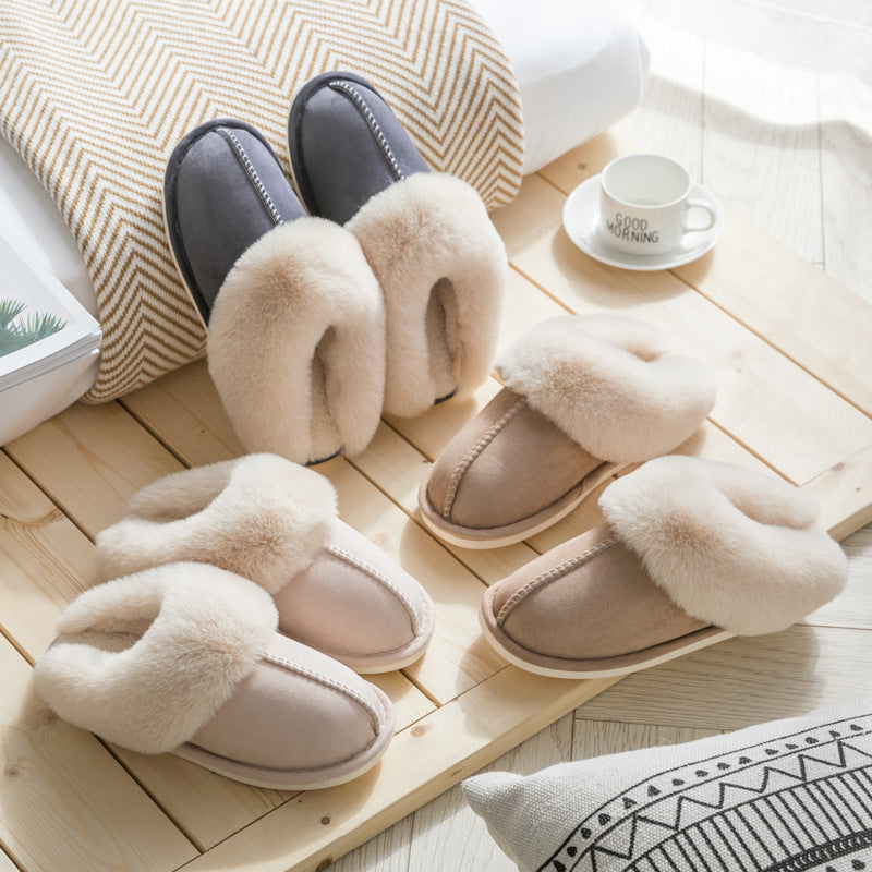 FLUFFY SLIP ON SLIPPERS