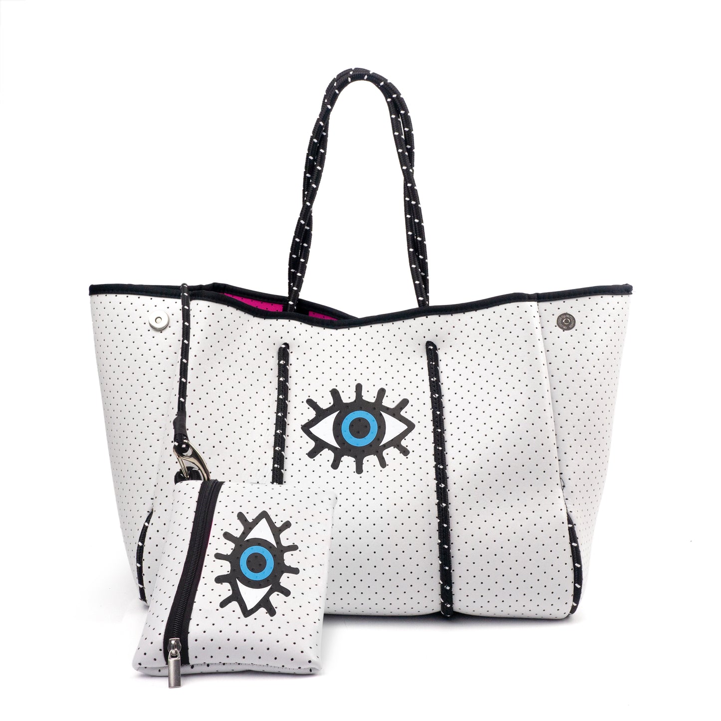 Evil eye neoprene tote bag
