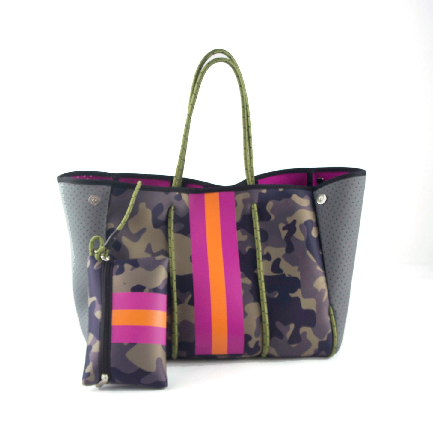 Camo Pink Neoprene Tote Bag 